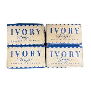 Vintage Ivory Soap Bars 1943 Procter & Gamble Large Size Lot of 4 Collectible